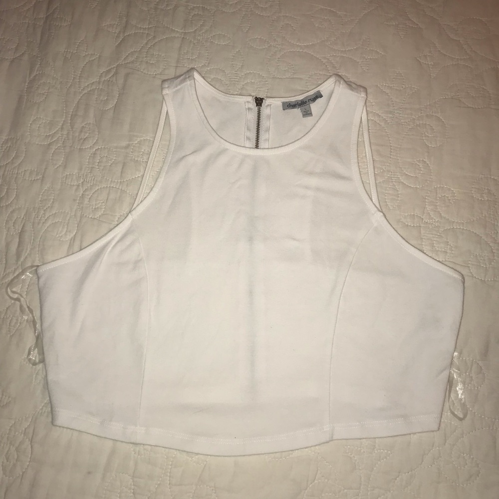 White crop top